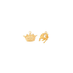 Brass Charm Crown and Small Unicorn