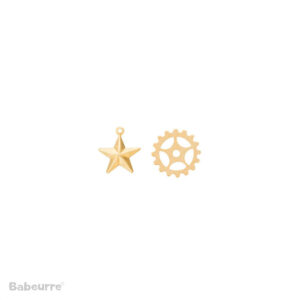 Brass Charm Gear and Star