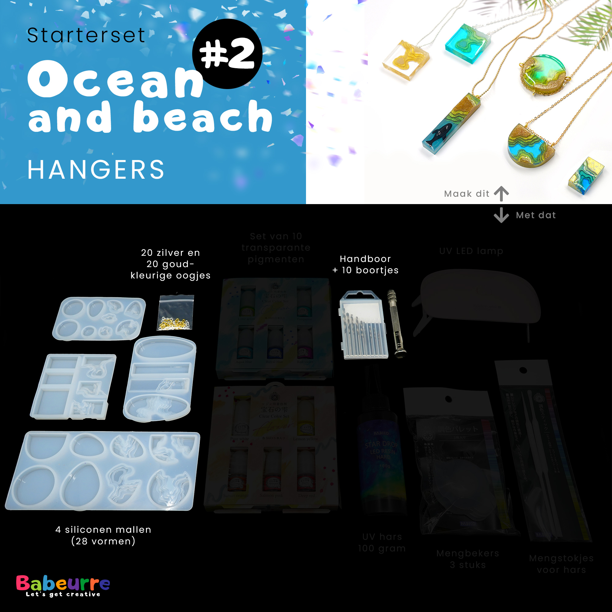 Kit de démarrage – Ocean and beach – Pendentifs – Version #2