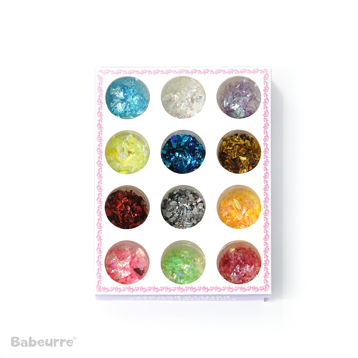Shining Art Glitter Sparkly Paillette Mixed Color 12 box set