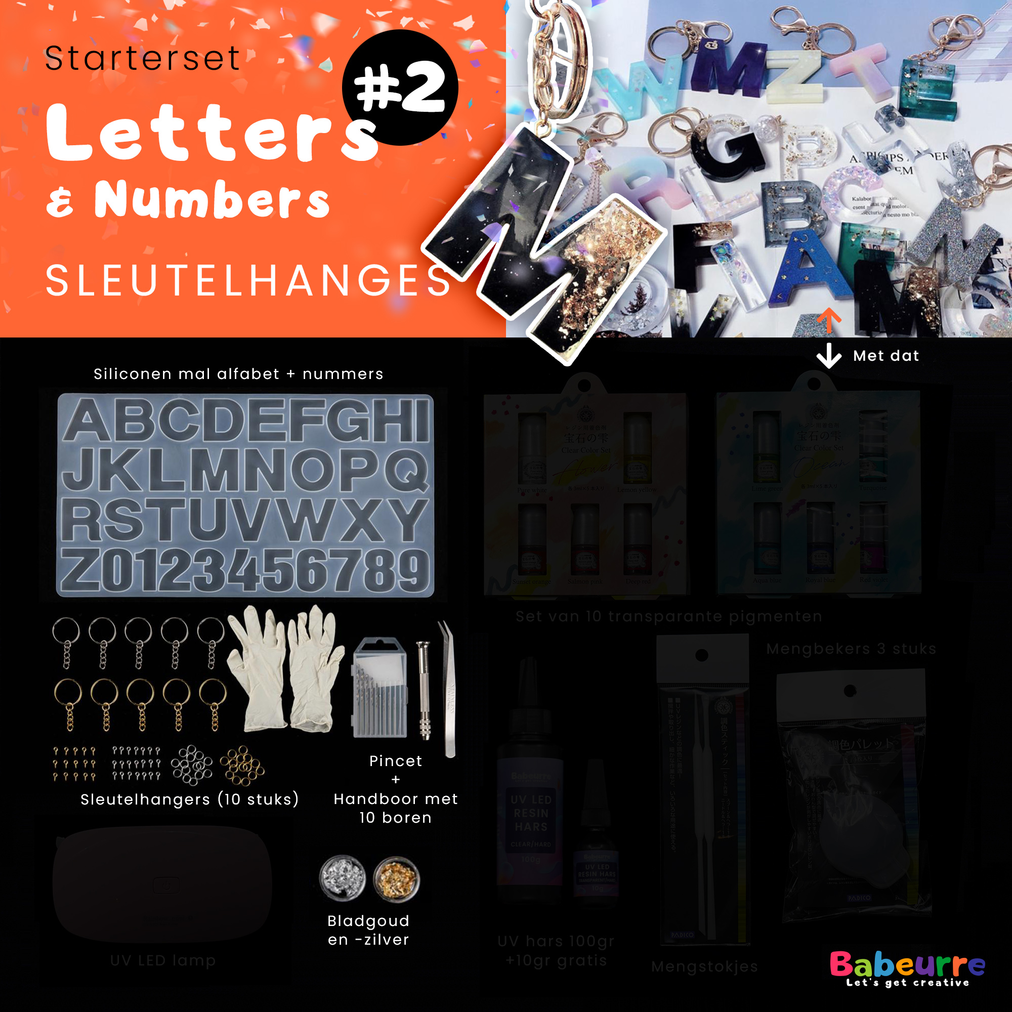 Starterset – Letters & numbers – Keychain – Version #2