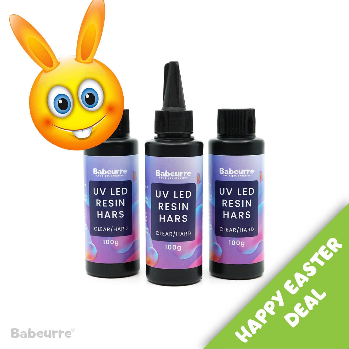 UV-Led Hars – 3 x 100gr (Huismerk) – Refill